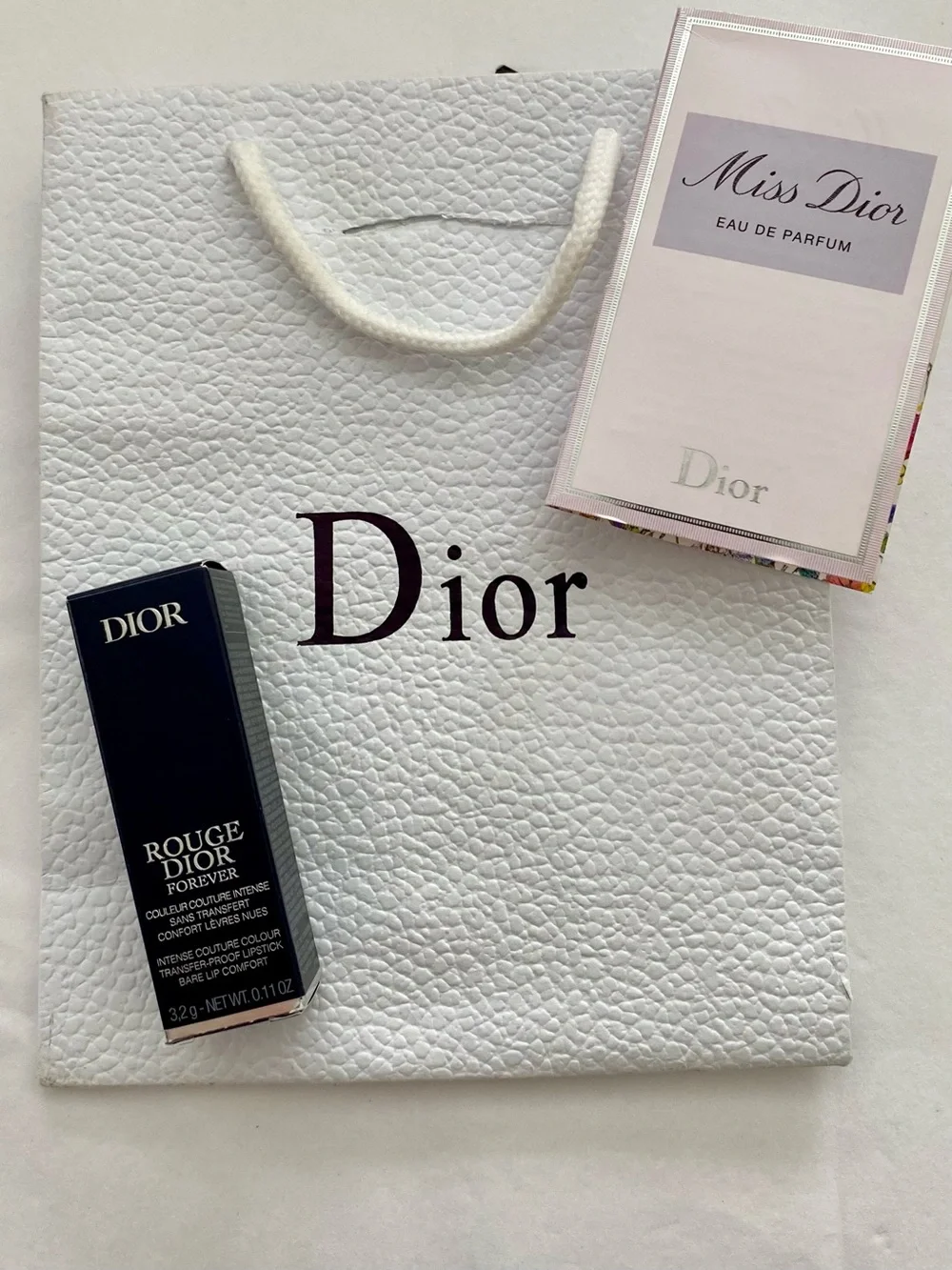 Dior Rouge Dior Forever Transfer-Proof Lipstick “Forever Nude Look” (& Extras) 🩷